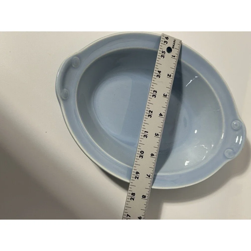 Vintage Luray Pastels Blue Oval Serving Bowl 10 1/8